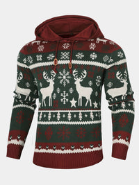 Monty | Men's Festive Christmas Sweater with Hoodie