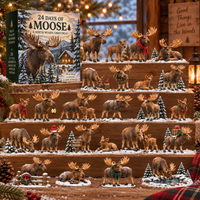 Moose Advent Calendar with 24 Collectible Winter Figurines