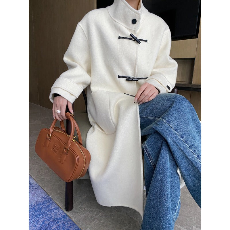Natalie | Women's Classic Long Wool Duffle Coat