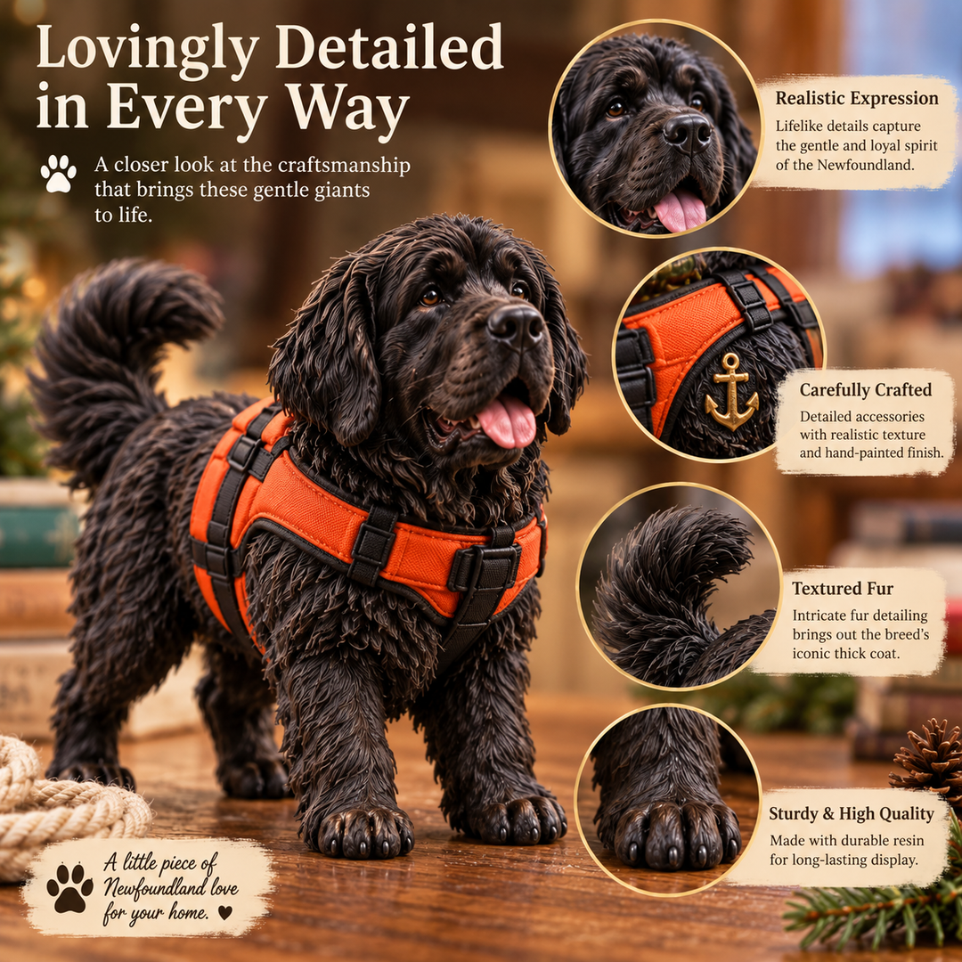 Newfoundland Dog Advent Calendar with 24 Collectible Figurines
