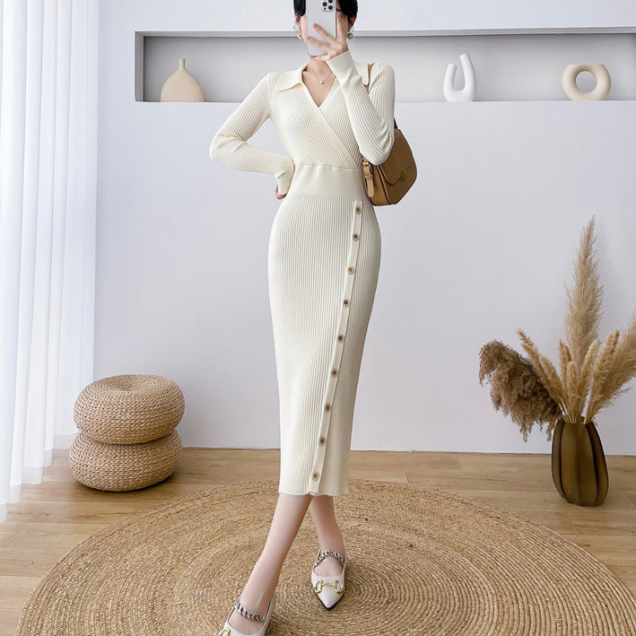 Olivia | Women's Ribbed Wrap Midi Dress