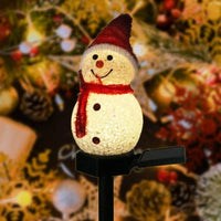 Outdoor Christmas Lights Solar Snowman Stake