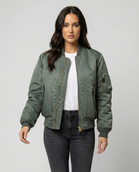Phoebe | Women's Relaxed Zip-Up Bomber Jacket