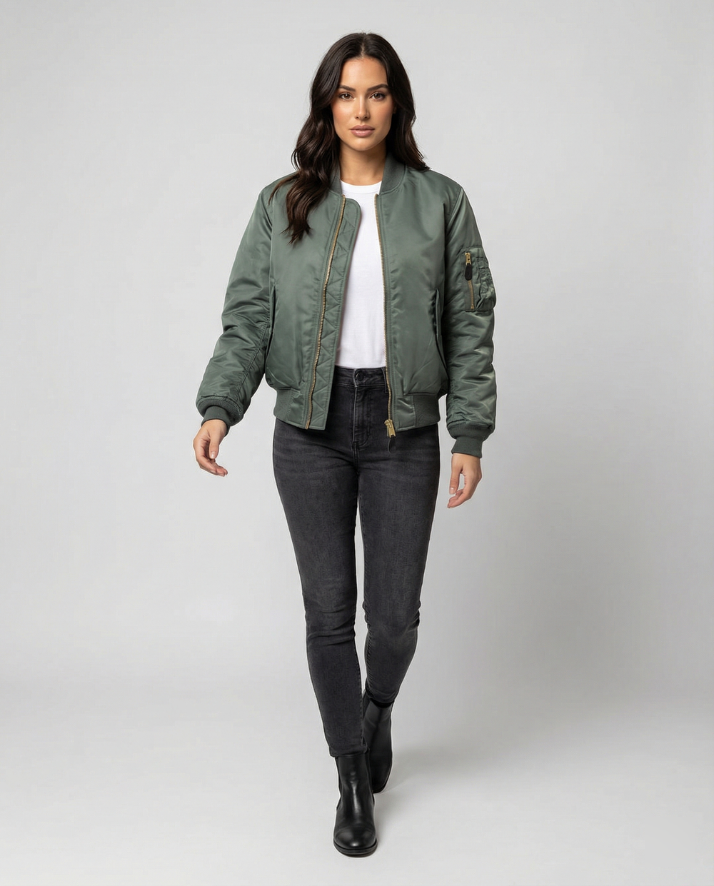 Phoebe | Women's Relaxed Zip-Up Bomber Jacket