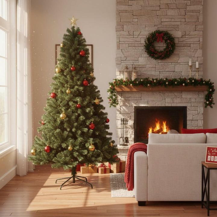 Pre Lit Artificial Christmas Tree with Remote Control LED Lights