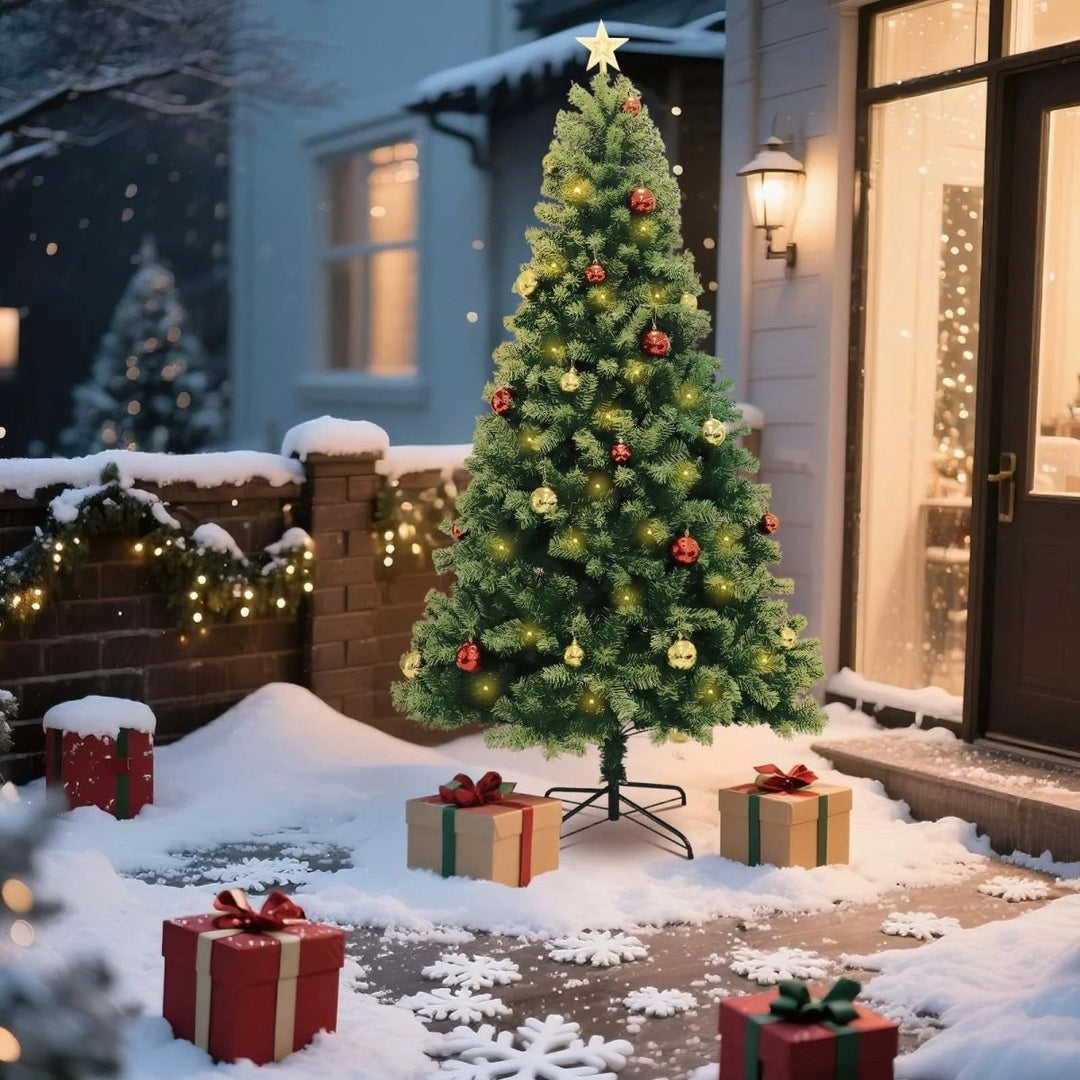 Pre Lit Artificial Christmas Tree with Remote Control LED Lights
