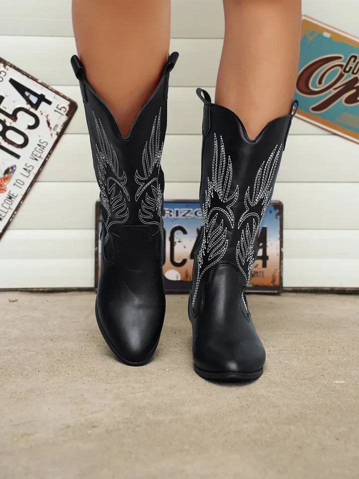Beatrice | Women’s Mid Calf Western Cowboy Boots