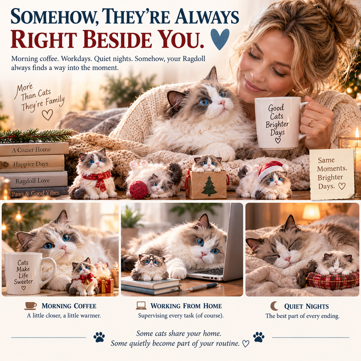 Ragdoll Cat Advent Calendar with 24 Collectible Figurines