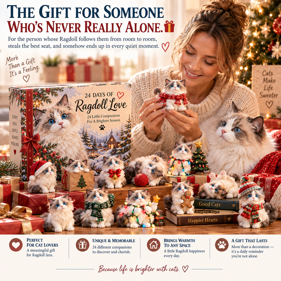 Ragdoll Cat Advent Calendar with 24 Collectible Figurines