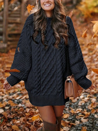Sarah | Women's Cozy Oversized Cable Knit Sweater Dress