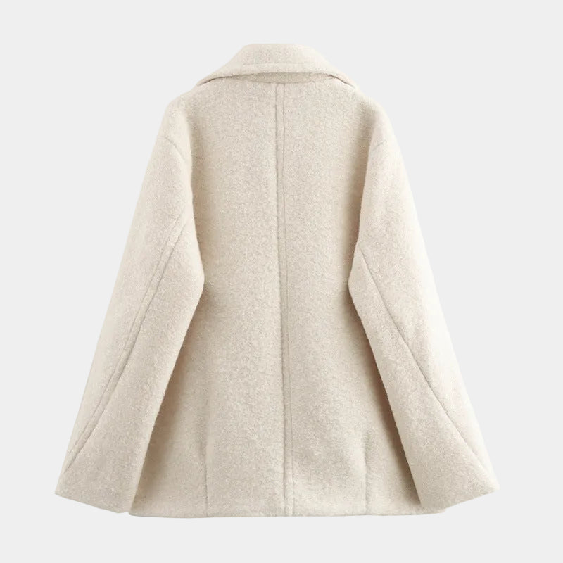 Sienna | Women's Double Breasted Wool Blend Pea Coat