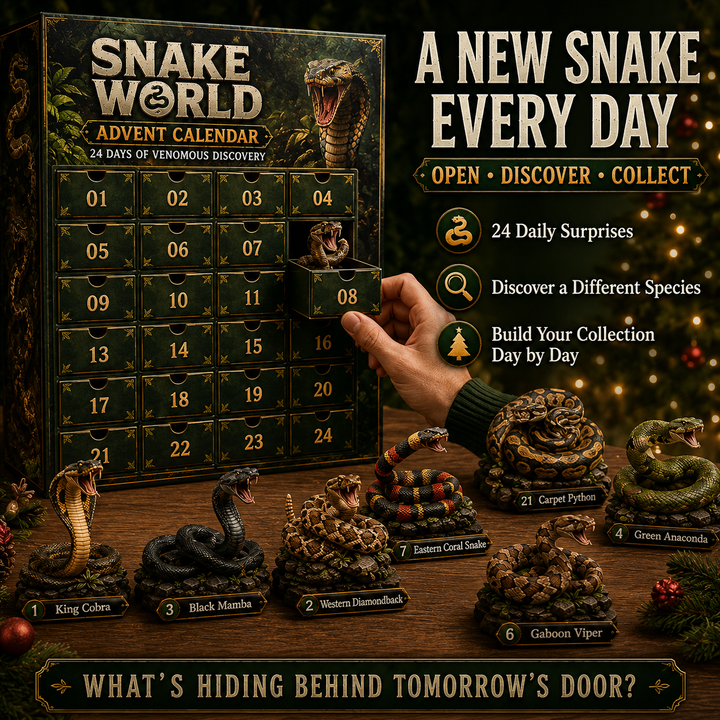 Snake Advent Calendar with 24 Unique Snake Species Collectibles