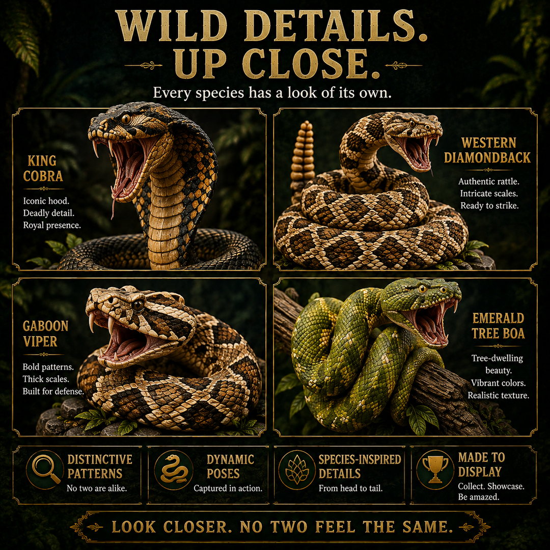 Snake Advent Calendar with 24 Unique Snake Species Collectibles