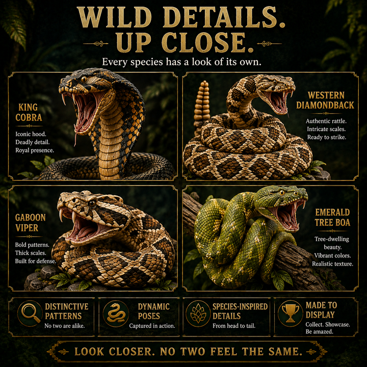 Snake Advent Calendar with 24 Unique Snake Species Collectibles