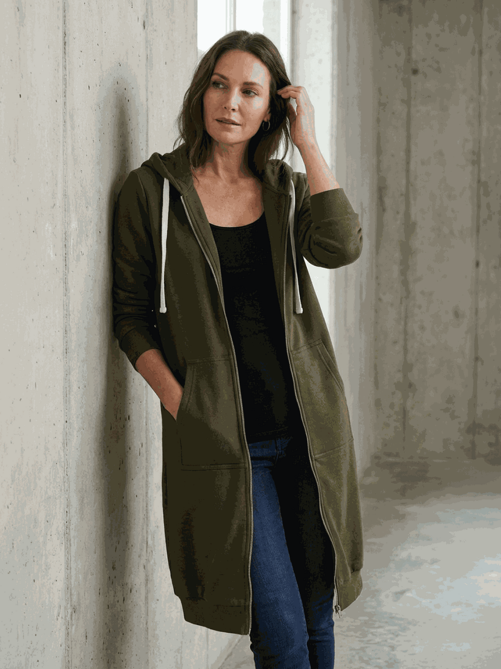 Sophie | Women's Casual Oversized Long Zip Sweatshirt Hoodie