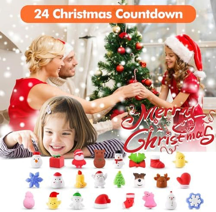 Squishy Advent Calendar with 24 Cute Christmas Mochi Toys