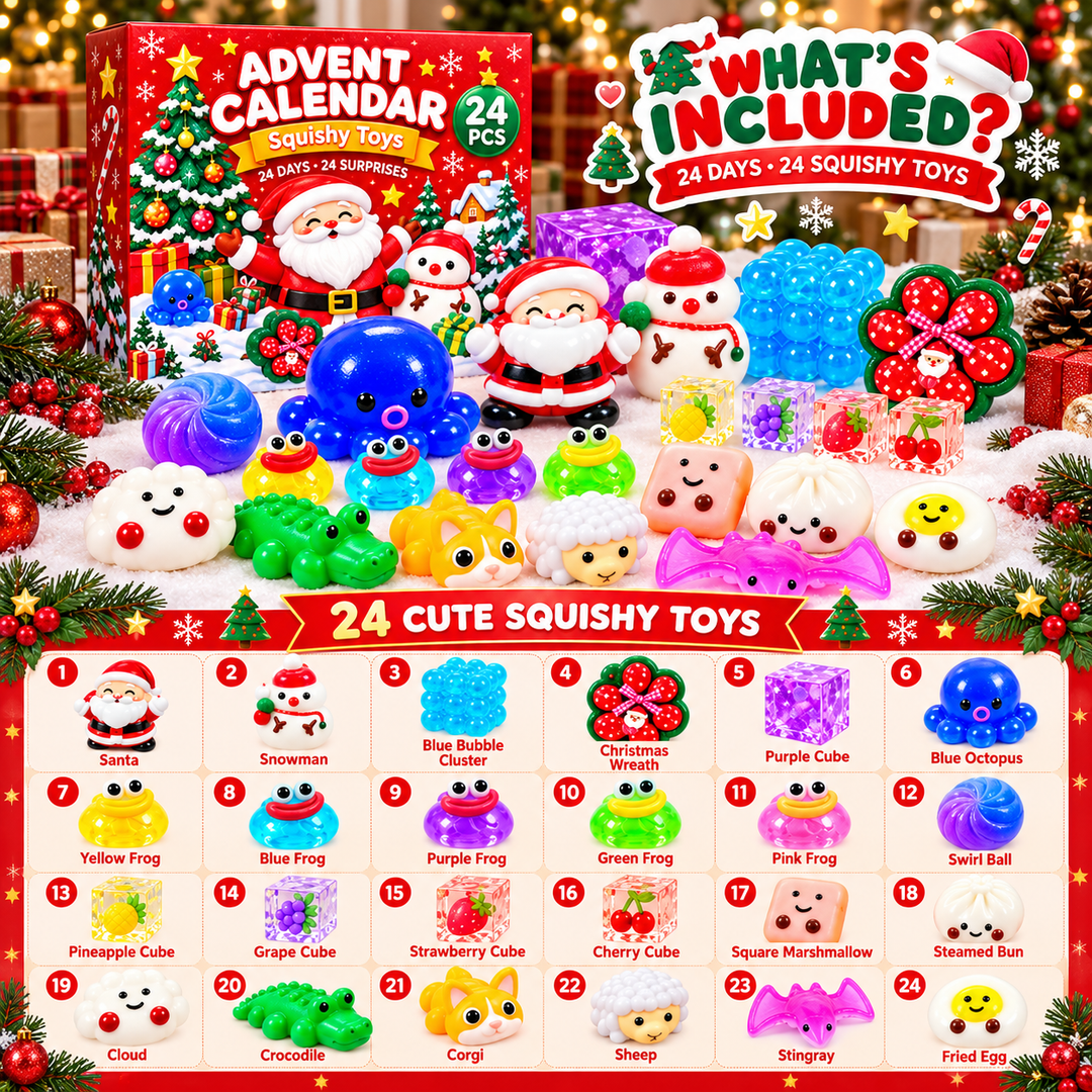 Squishy Advent Calendar with 24 Cute Daily Surprises