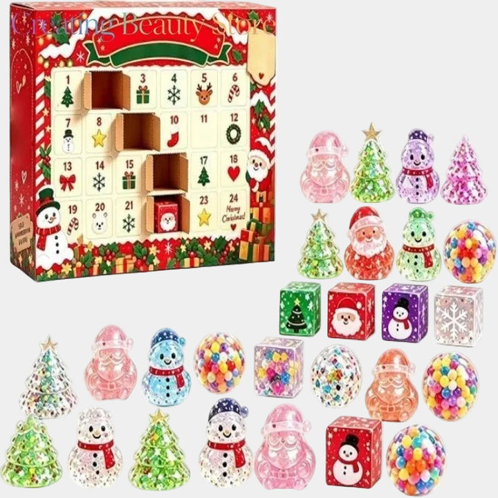 Squishy Mochi Advent Calendar 24-Day Festive Collectible Set