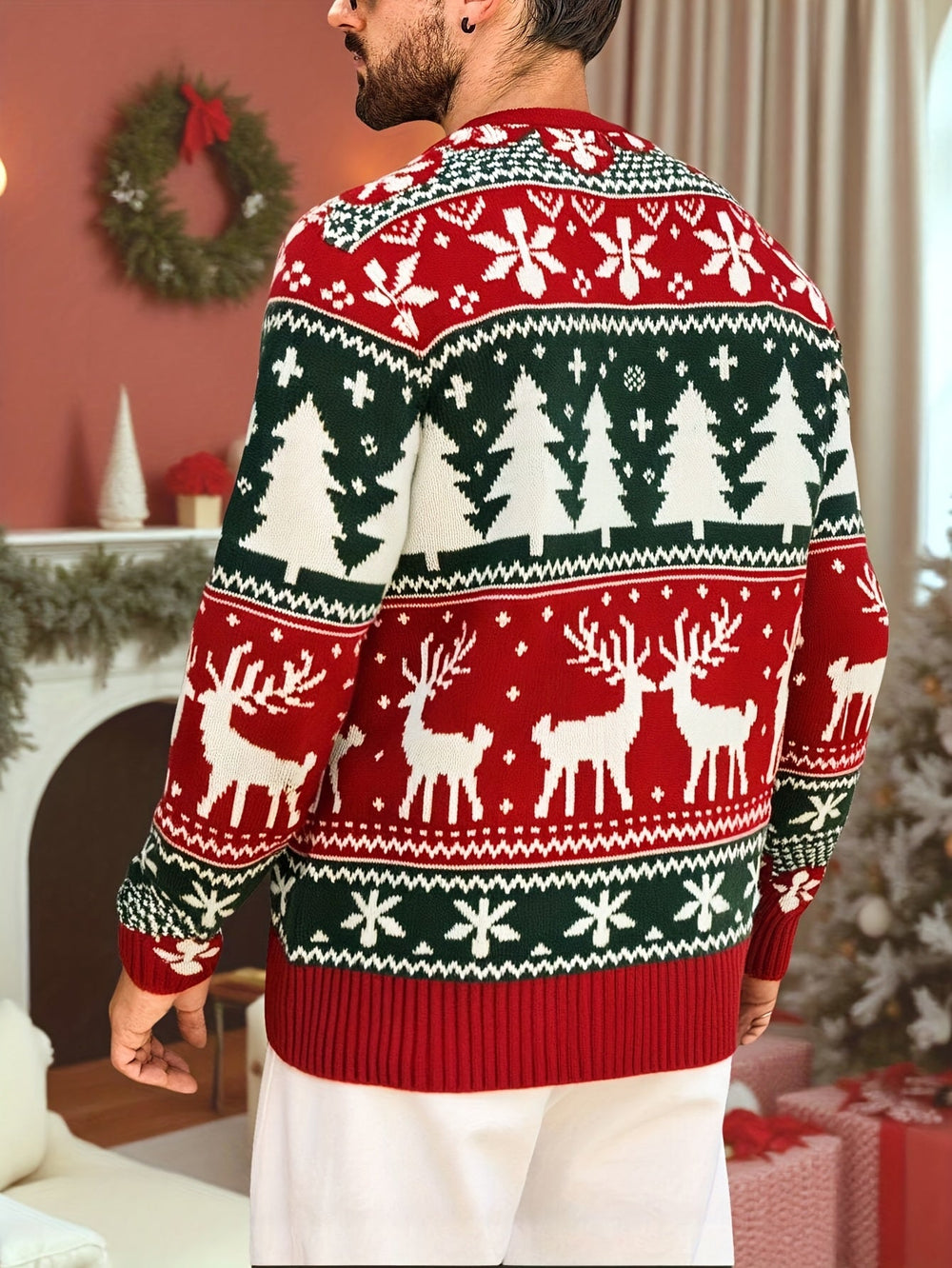 Stuart | Men's Cozy Printed Christmas Sweater