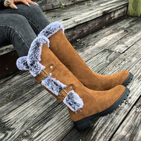 Ava | Women's Mid-Calf Faux Fur Snow Boots