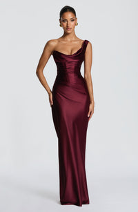 Greer | Women's Evening One Shoulder Satin Dress