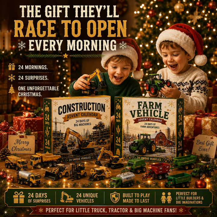 Truck Advent Calendar with 24 Unique Construction Vehicles