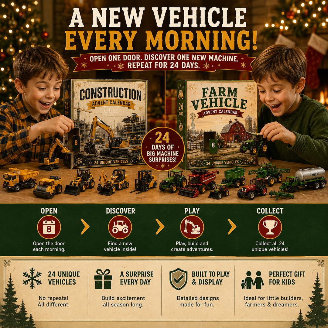 Truck Advent Calendar with 24 Unique Construction Vehicles