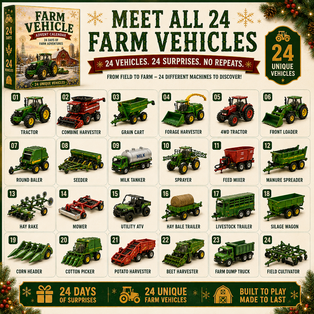 Truck Advent Calendar with 24 Unique Construction Vehicles