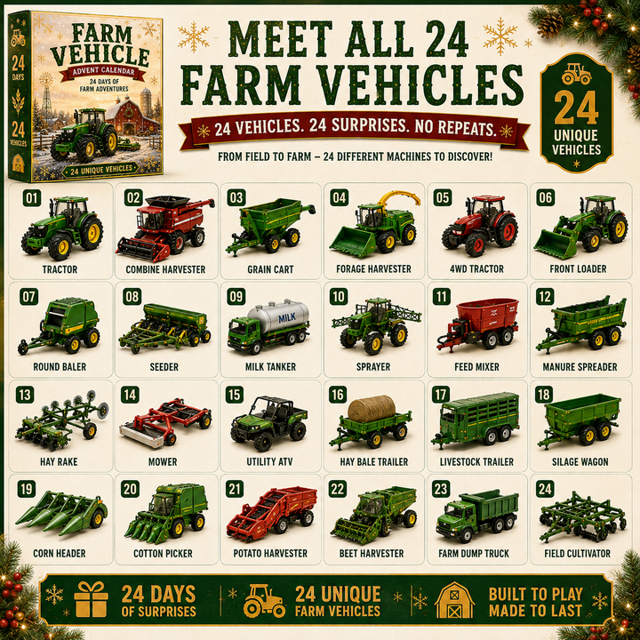 Truck Advent Calendar with 24 Unique Construction Vehicles