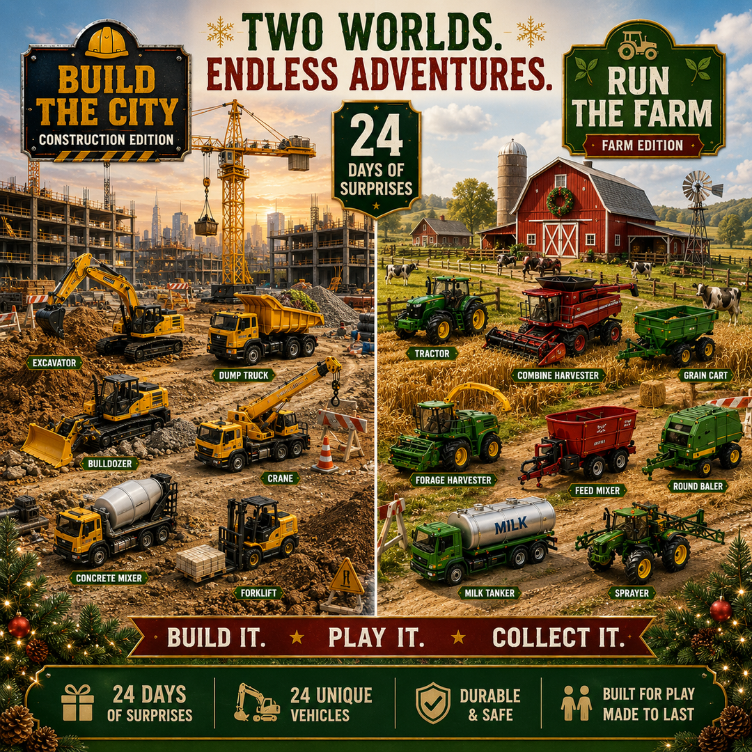 Truck Advent Calendar with 24 Unique Construction Vehicles