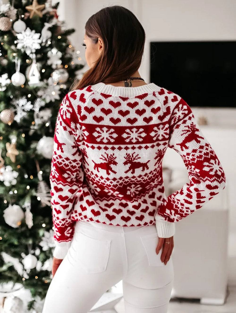 Violet | Women's Cozy Patterned Christmas Sweater