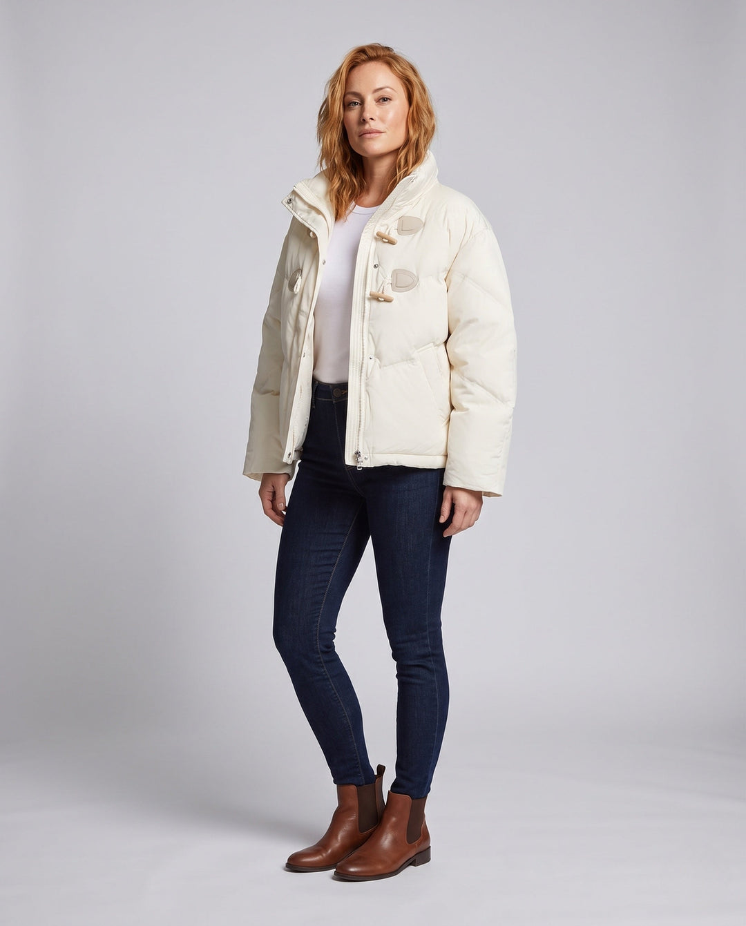 Violet | Women's Zip Up Puffer Duffle Coat