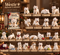 Westie Advent Calendar with 24 Unique Figurines