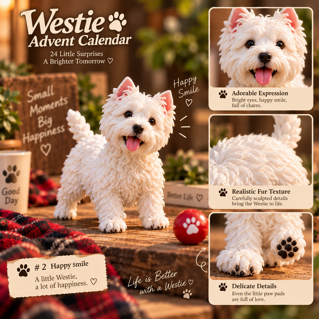 Westie Advent Calendar with 24 Unique Figurines