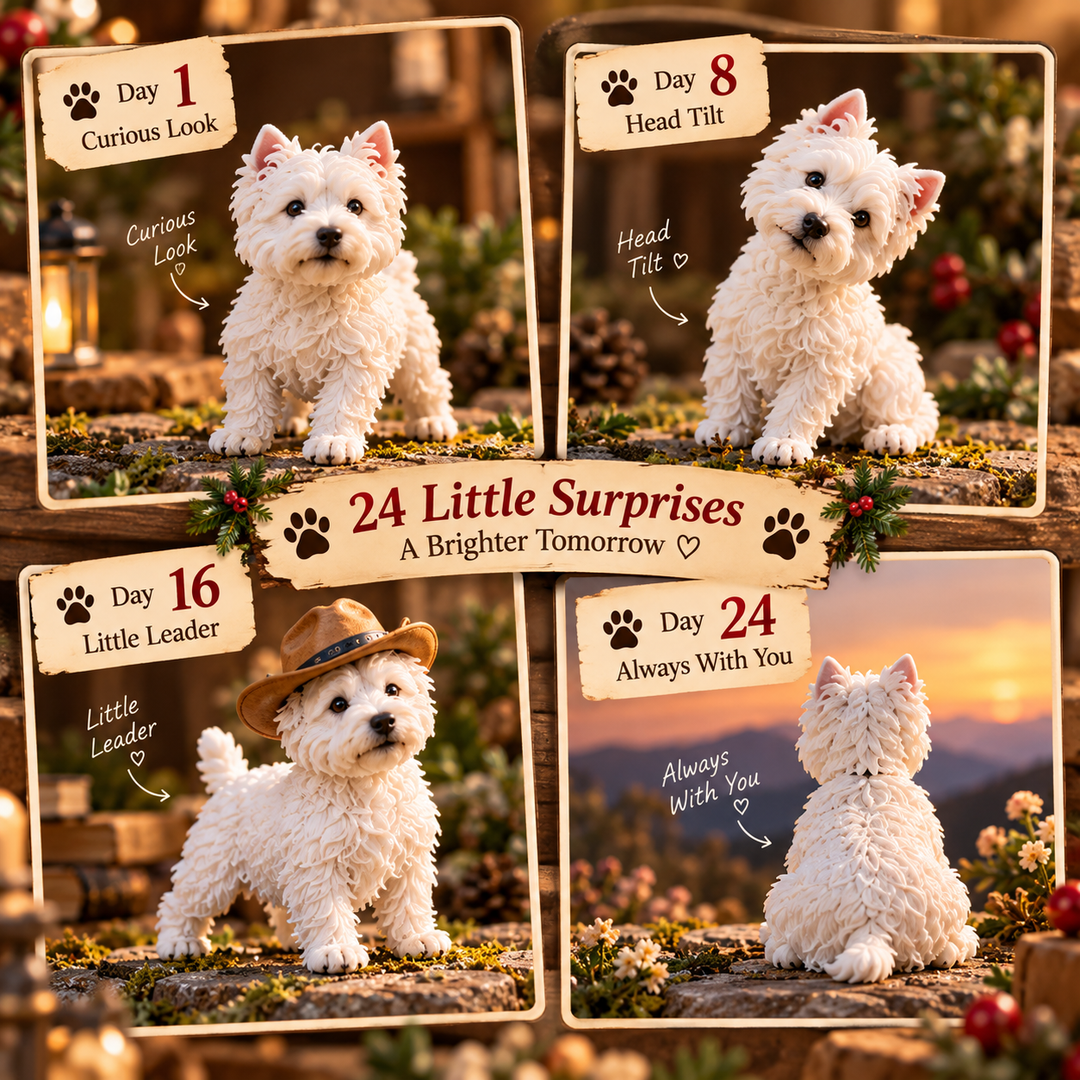 Westie Advent Calendar with 24 Unique Figurines