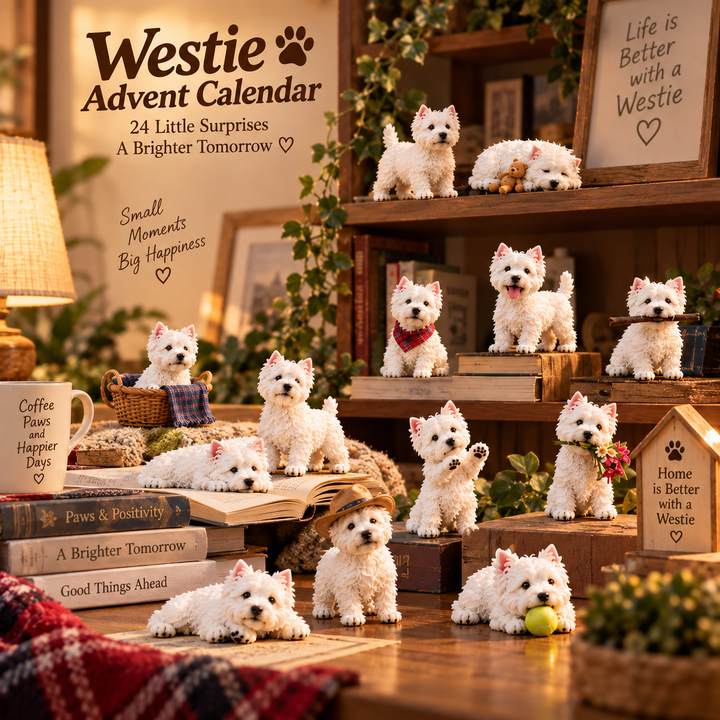 Westie Advent Calendar with 24 Unique Figurines